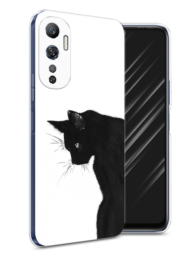 

Чехол Awog на Infinix Hot 20 4G "Black cat", Черный;белый, 3103150-1