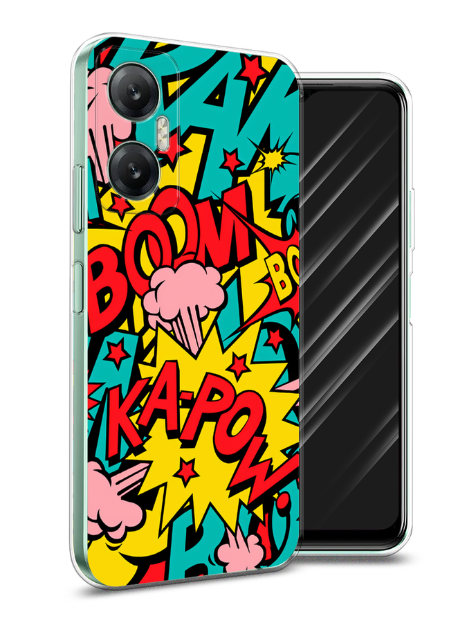 

Чехол Awog на Infinix Hot 20 5G "Постер pop art", Бирюзовый;желтый;красный, 3103250-1