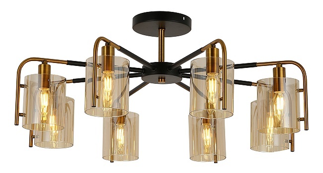 фото Потолочный светильник escada 671/8p e14*40w black/gold escada light