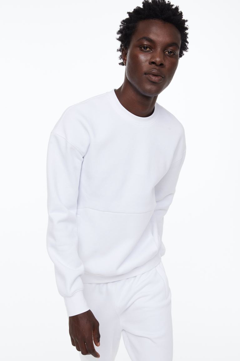 

Свитшот мужской H&M 1114051002 белый M (доставка из-за рубежа), 1114051002