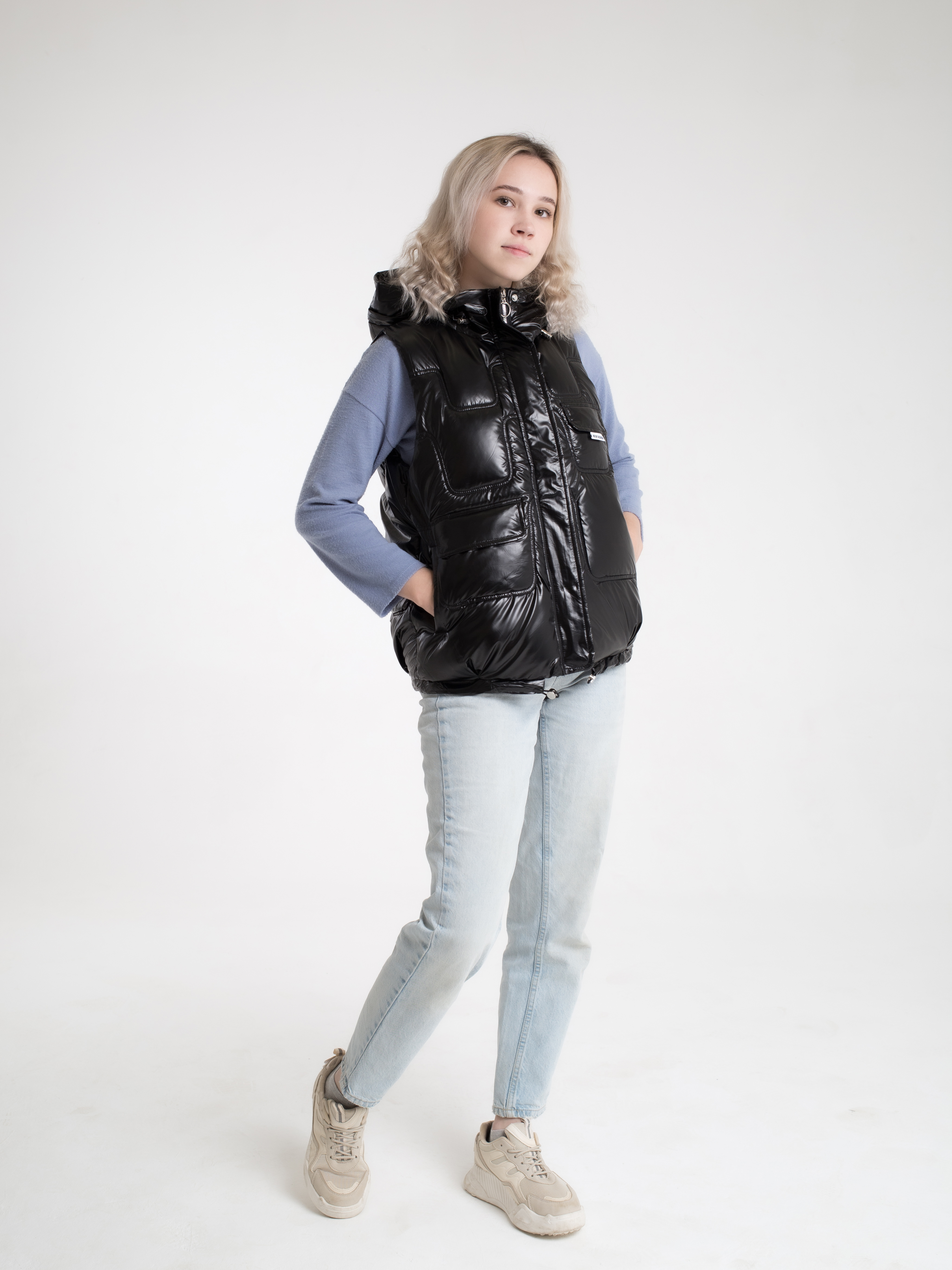 фото Утепленный жилет женский beauty sheek 1 черный 3xl