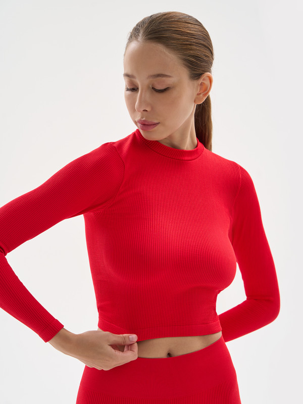 

Топ женский Mademoiselle 9048 Crop top Rib красный S/M, 9048 Crop top Rib