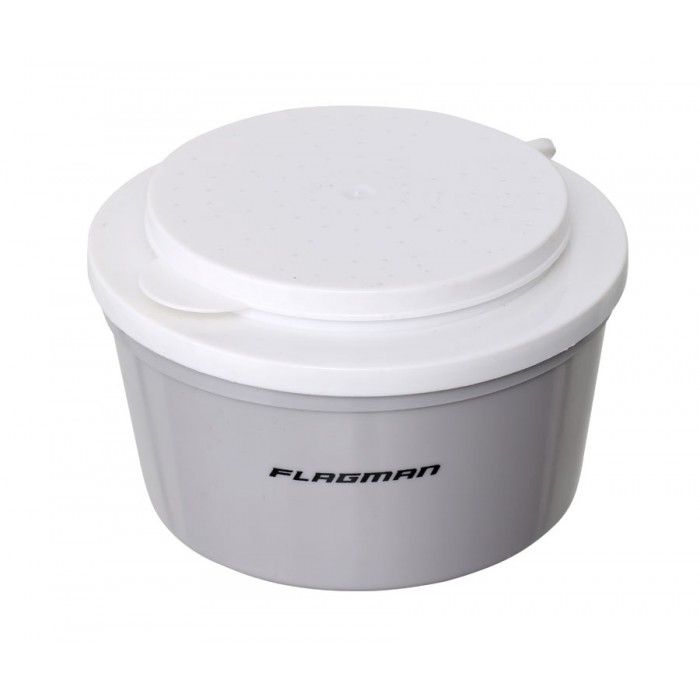 

Коробка Flagman для наживки круглая 1 л DKR094, Серый, DKR094