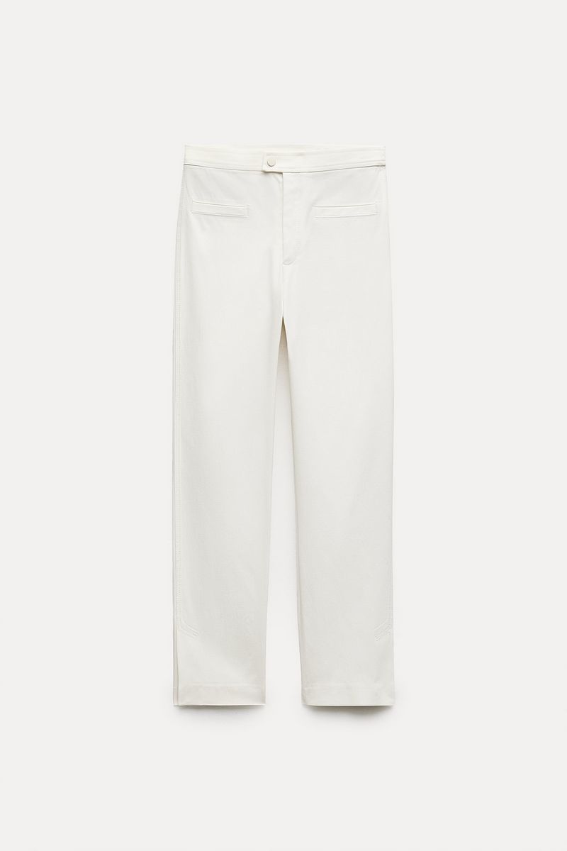 

Брюки женские ZARA 071490457 белые S, Белый, 071490457