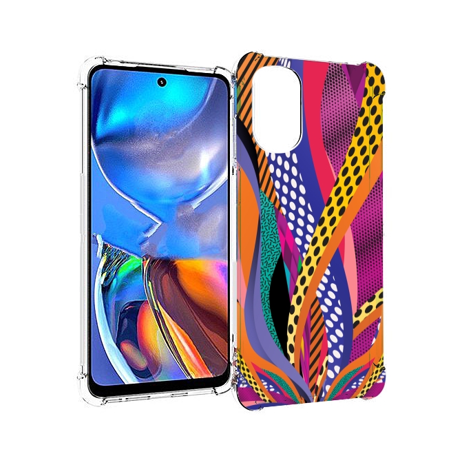 

Чехол MyPads разноцветные щупальца для Motorola Moto E32, Прозрачный, Tocco