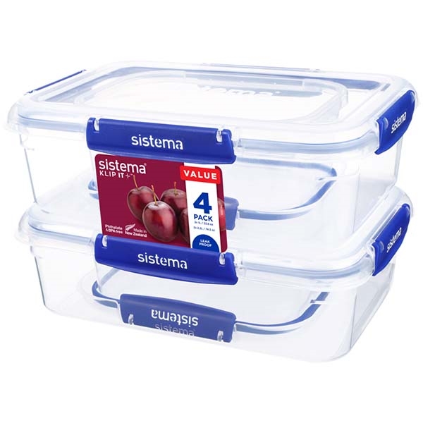 

Контейнер Sistema 881715 B, Прозрачный, 881715 набор (4шт) синий