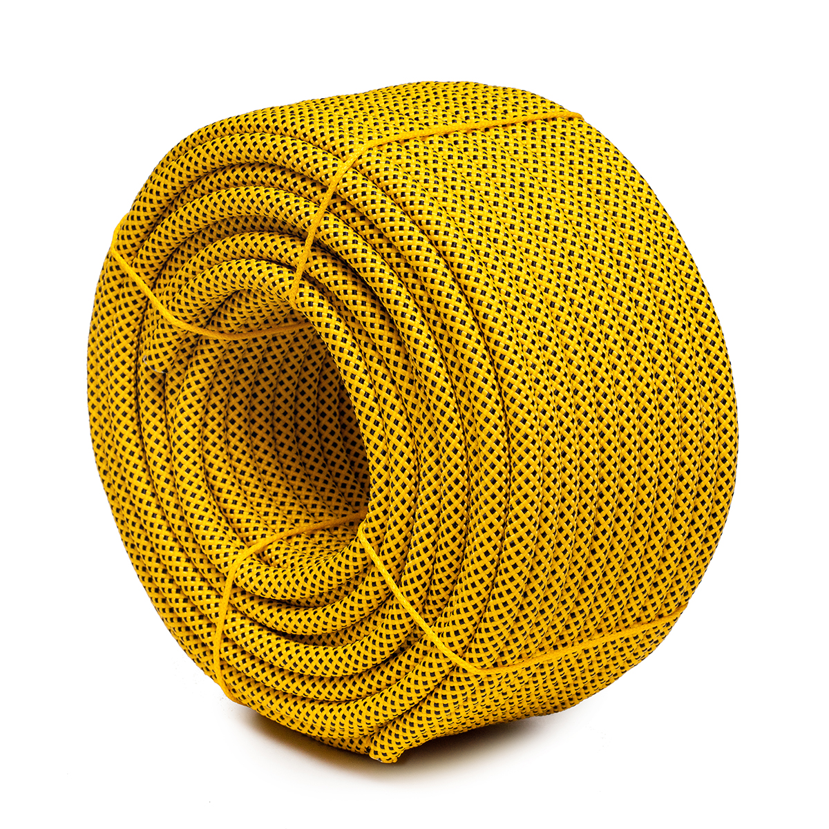 Шнур плетеный ЭКСТРИМ 10.0 мм, черно-желтый, 1000 кг, 50 м