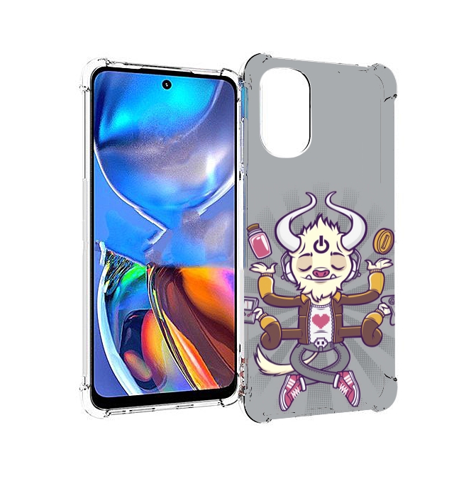 

Чехол MyPads рогатый любитель поиграть для Motorola Moto E32, Прозрачный, Tocco