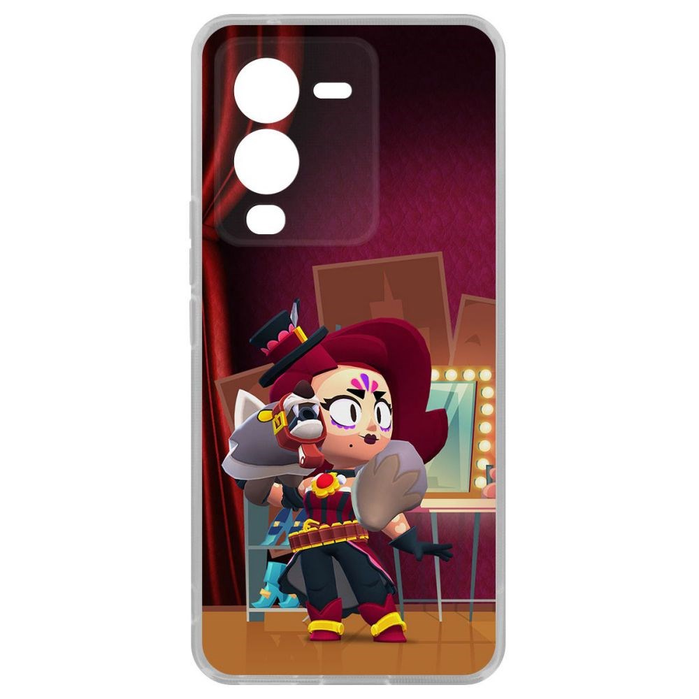 

Чехол-накладка Кейс Brawl Stars-Лихая Лола для Vivo V25 Pro, Прозрачный
