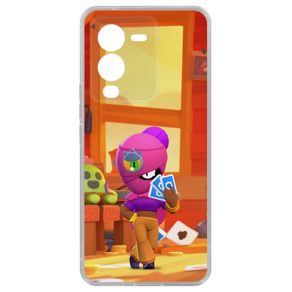 

Чехол-накладка Кейс Brawl Stars-Тара для Vivo V25 Pro, Прозрачный