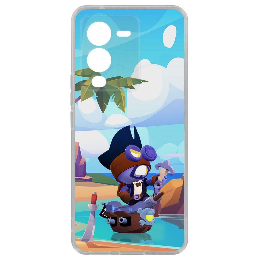 Чехол-накладка Кейс Brawl Stars-Темный Корсар Карл для Vivo V25 Pro