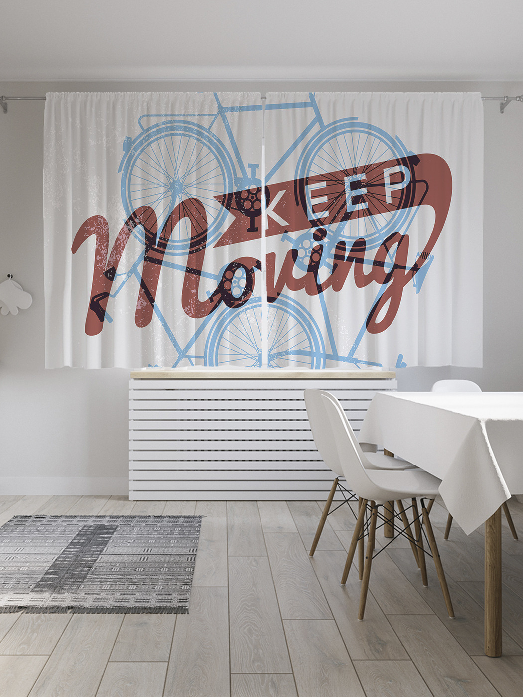 

Шторы с фотопечатью JoyArty "Держи утро" из сатена, 290х180 см