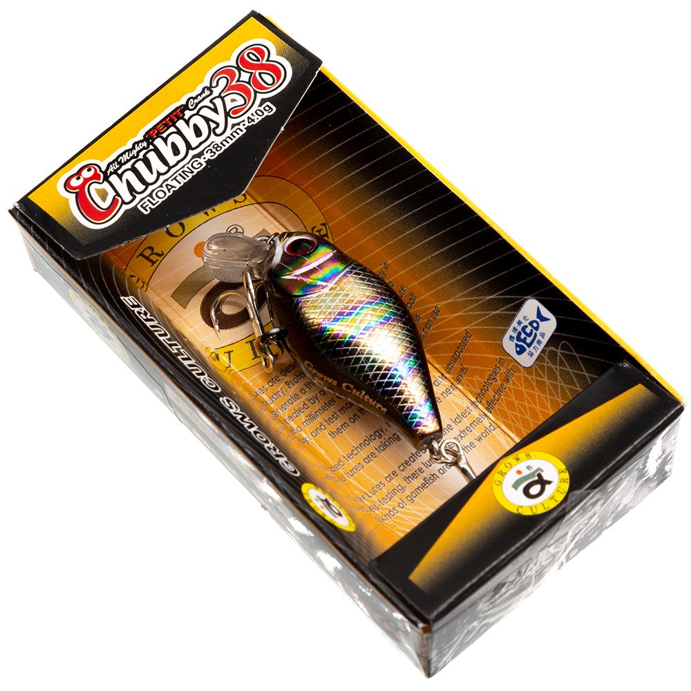 

Воблер Grows Culture Chubby 38f uv35 ul Tamamushi 38 мм 4 гр плавающий до 1 м, Разноцветный, Chubby 38f