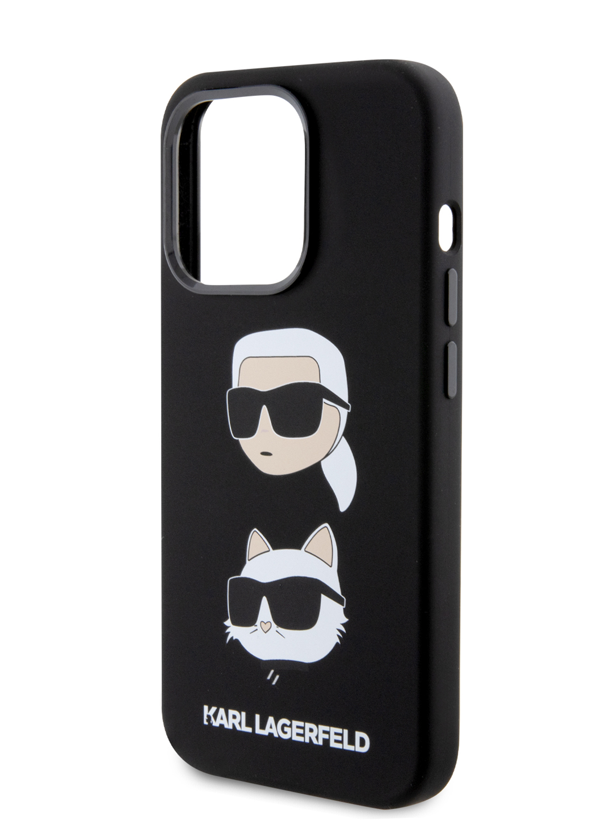 

Чехол Karl Lagerfeld для iPhone 15 Pro Karl & Choupette heads Hard Black, Черный