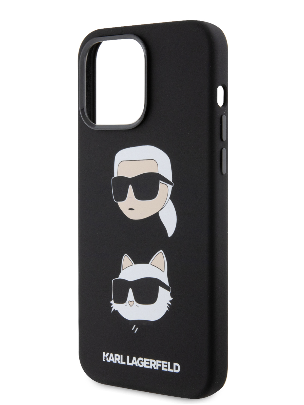 Чехол Karl Lagerfeld для iPhone 15 Pro Max Karl & Choupette heads Hard Black