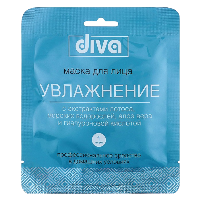 

Маска для лица "Diva", на тканевой основе, "Увлажнение", 1 шт.