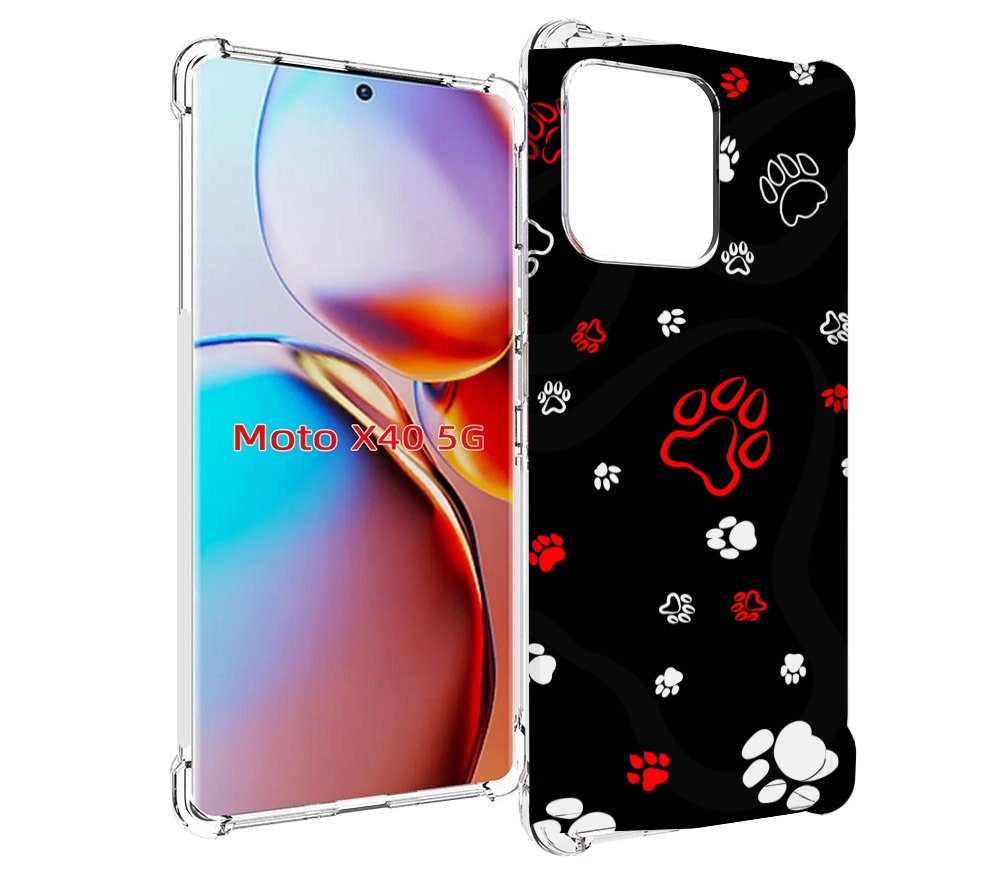 

Чехол MyPads кошачьи-лапки для Motorola Moto X40, Прозрачный, Tocco