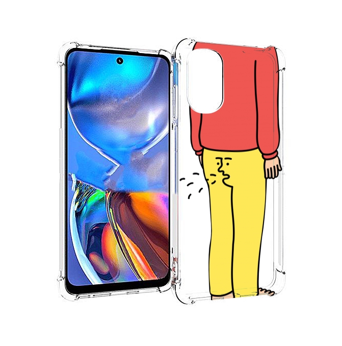 

Чехол MyPads смешной-мужчина для Motorola Moto E32, Прозрачный, Tocco