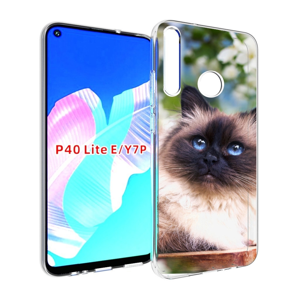 Чехол бампер MyPads порода кошка Бирман для Huawei P40 Lite E