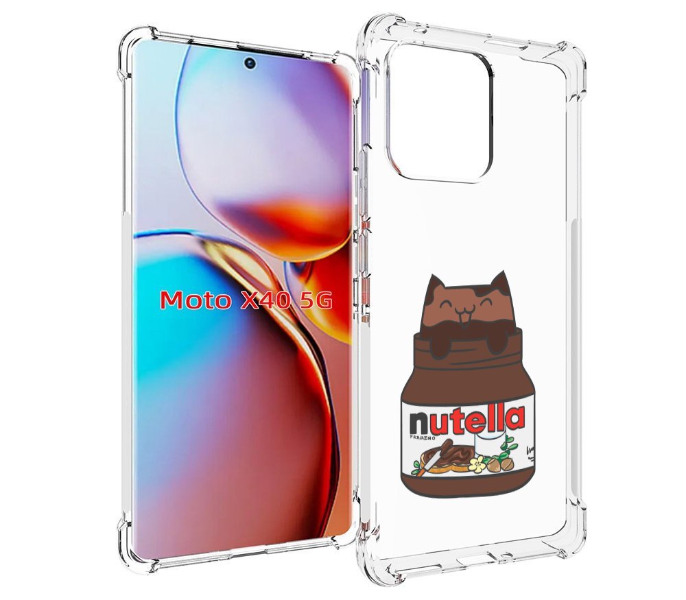 

Чехол MyPads кошечка-в-нутелле для Motorola Moto X40, Прозрачный, Tocco