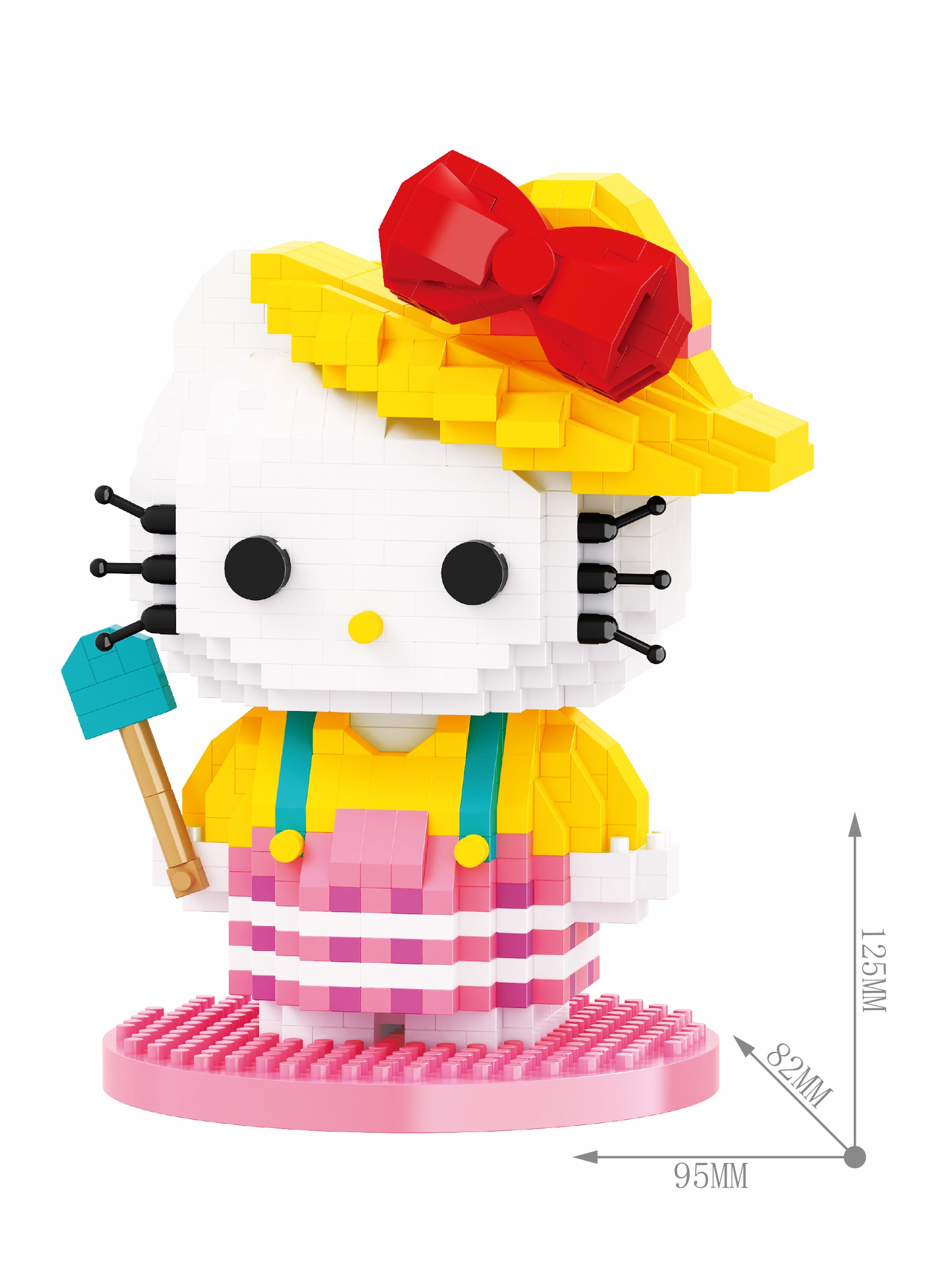 Конструктор 3D из миниблоков Balody LP Hello Kitty Котенок-садовник 820 эл BA210546