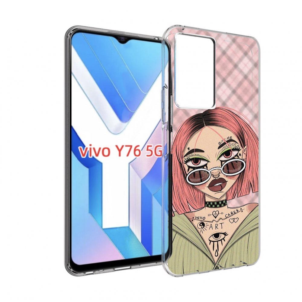 

Чехол MyPads бунтарка-девочка для Vivo Y76 5G, Прозрачный, Tocco