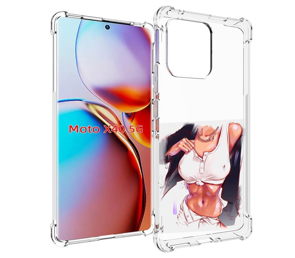 

Чехол MyPads красивая-стройная-модель для Motorola Moto X40, Прозрачный, Tocco