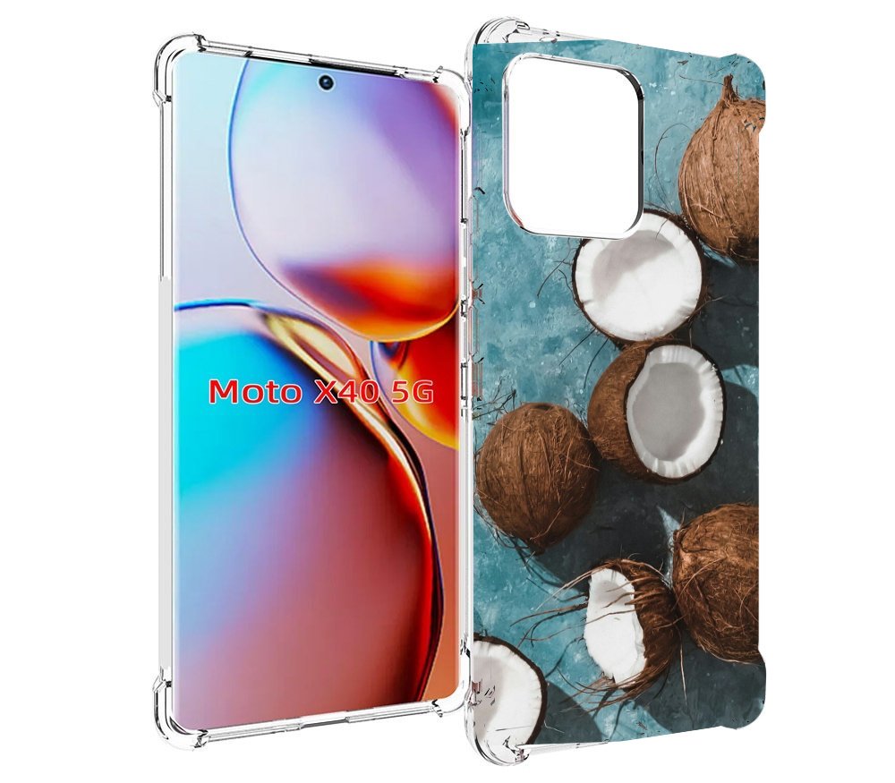 

Чехол MyPads красивые-кокосы для Motorola Moto X40, Прозрачный, Tocco