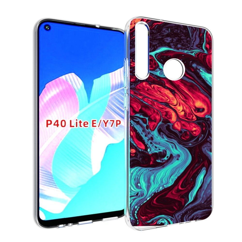 

Чехол бампер MyPads разбавленная краска для Huawei P40 Lite E, Прозрачный, Tocco