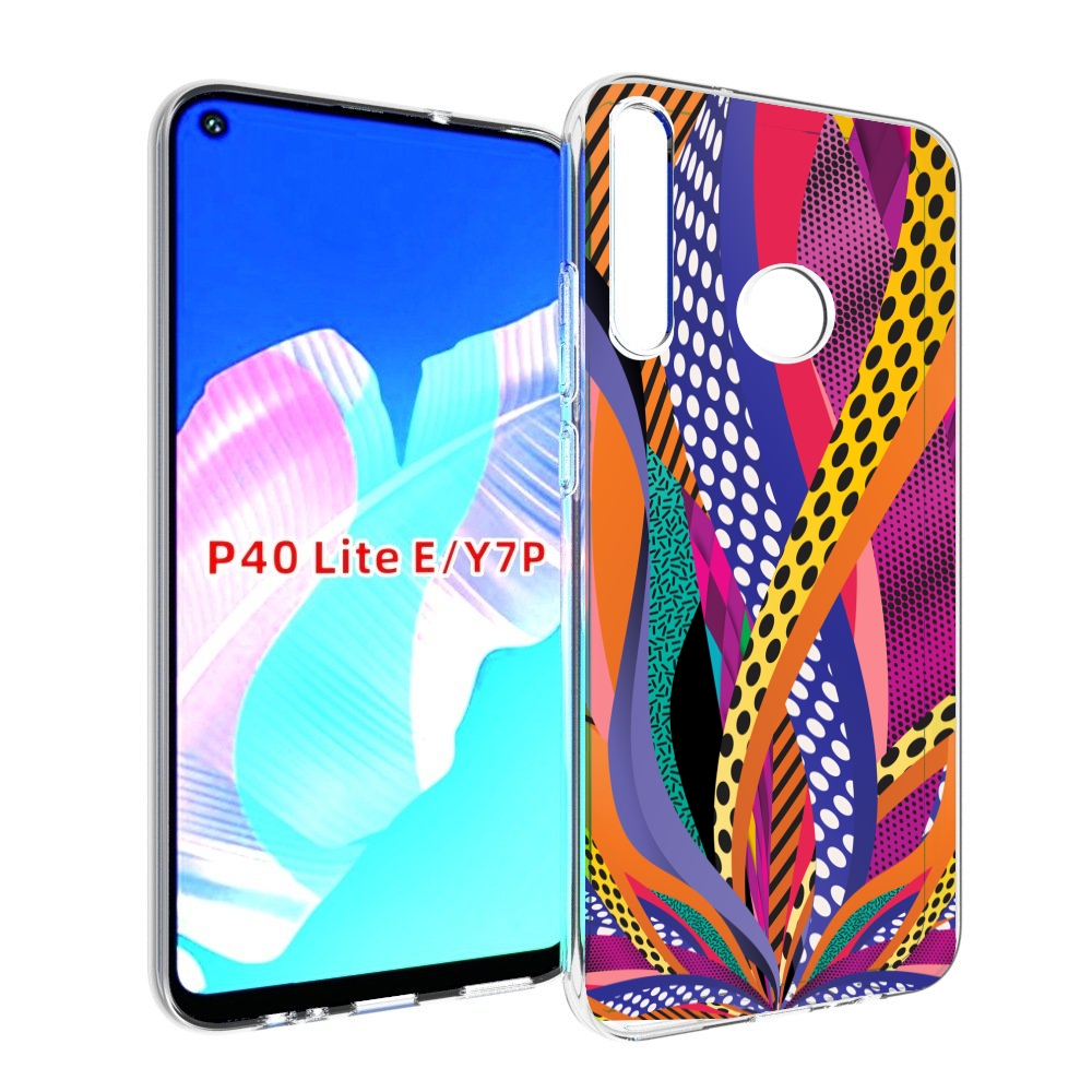 

Чехол бампер MyPads разноцветные щупальца для Huawei P40 Lite E, Прозрачный, Tocco