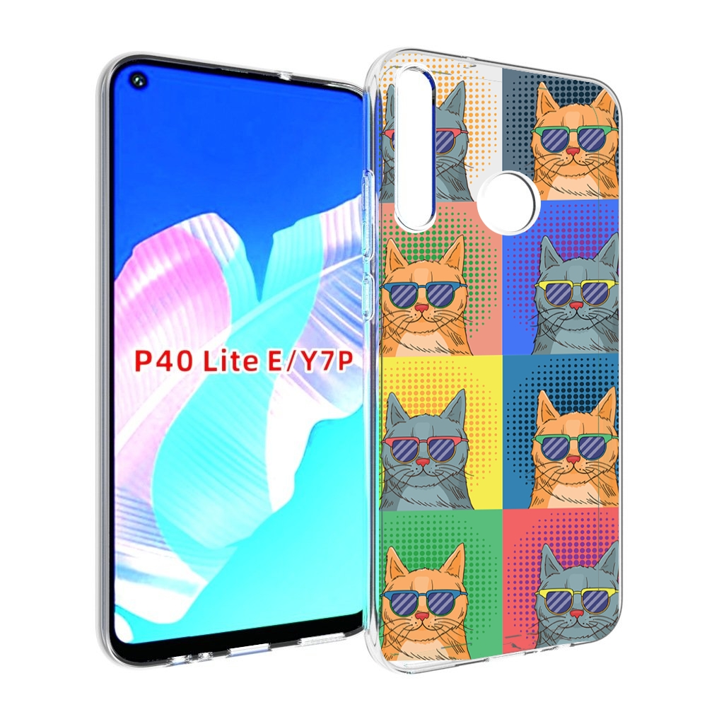 

Чехол бампер MyPads разноцветные-коты для Huawei P40 Lite E, Прозрачный, Tocco