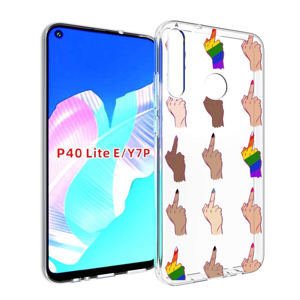 

Чехол бампер MyPads разноцветные-руки для Huawei P40 Lite E, Прозрачный, Tocco