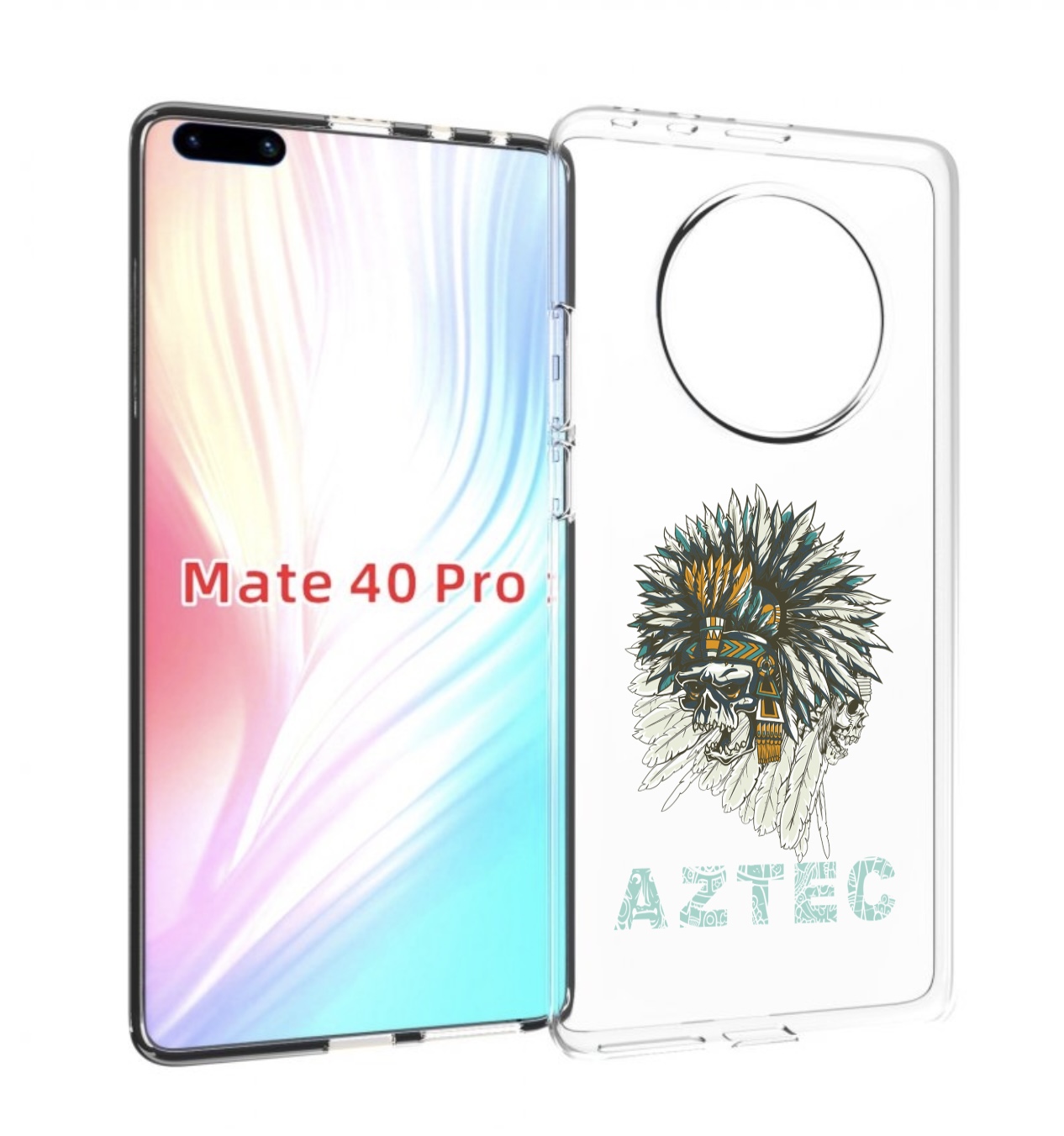 

Чехол MyPads скелет индеец для Huawei Mate 40 Pro (NOH-NX9), Прозрачный, Tocco