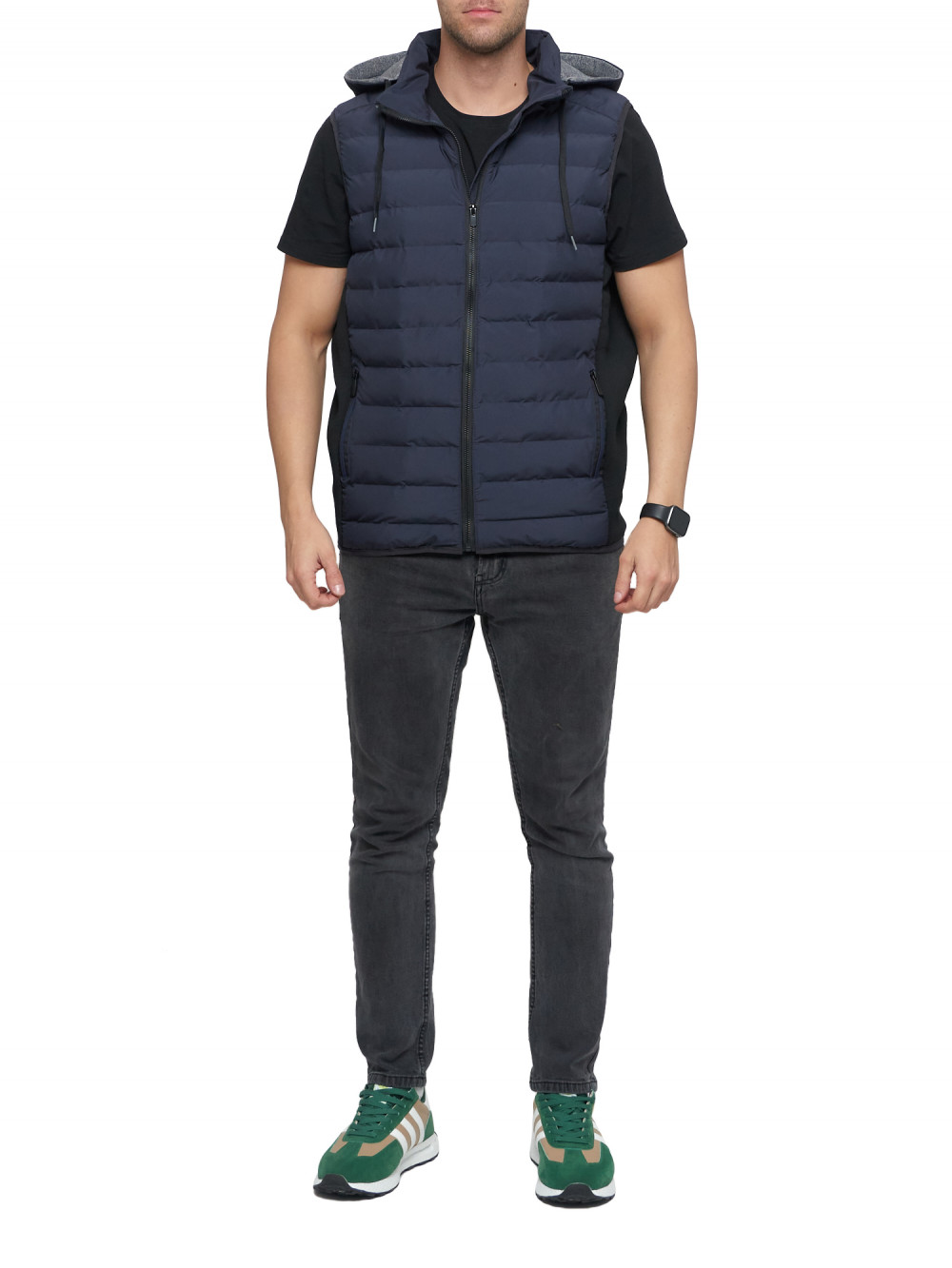 

Утепленный жилет мужской NoBrand AD10152 синий 50 RU, AD10152