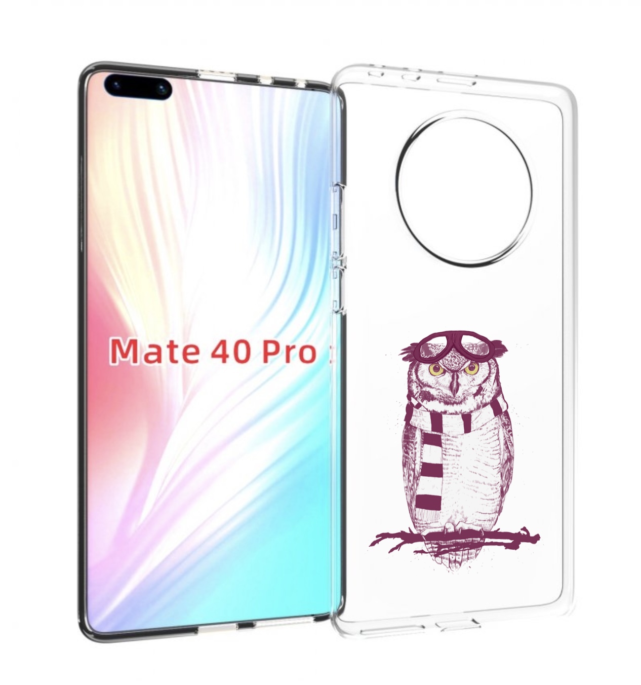 

Чехол MyPads сова-летчик для Huawei Mate 40 Pro (NOH-NX9), Прозрачный, Tocco