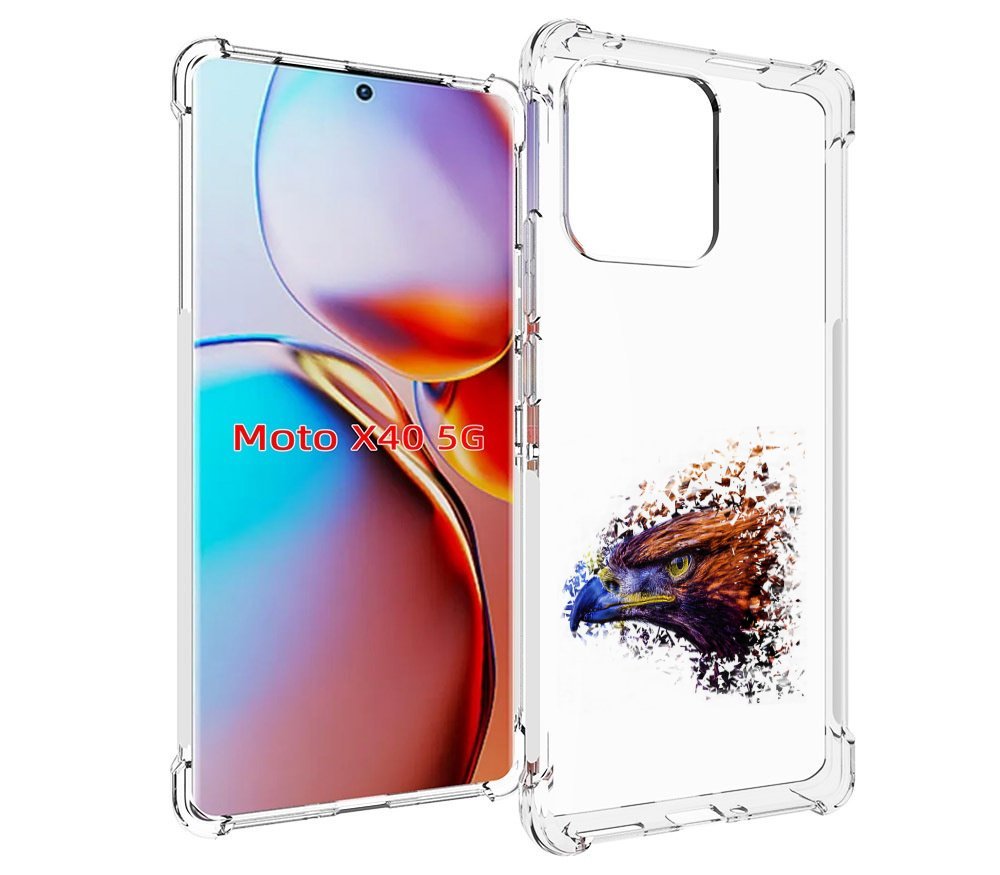 

Чехол MyPads красочный орел для Motorola Moto X40, Прозрачный, Tocco
