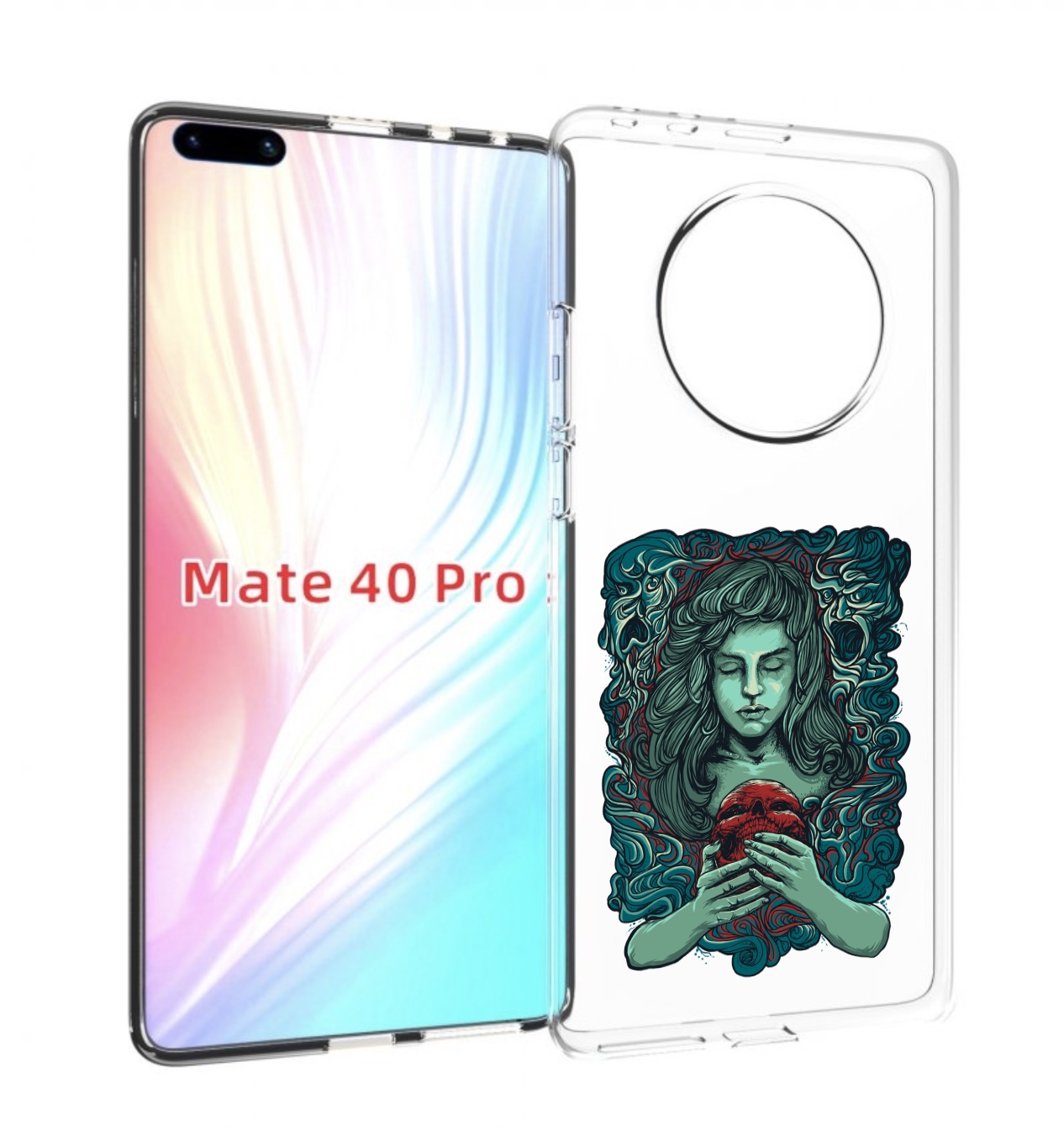 

Чехол MyPads спящая девушка для Huawei Mate 40 Pro (NOH-NX9), Прозрачный, Tocco
