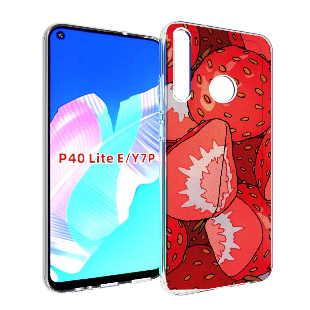 

Чехол бампер MyPads рисованная-клубника для Huawei P40 Lite E, Прозрачный, Tocco