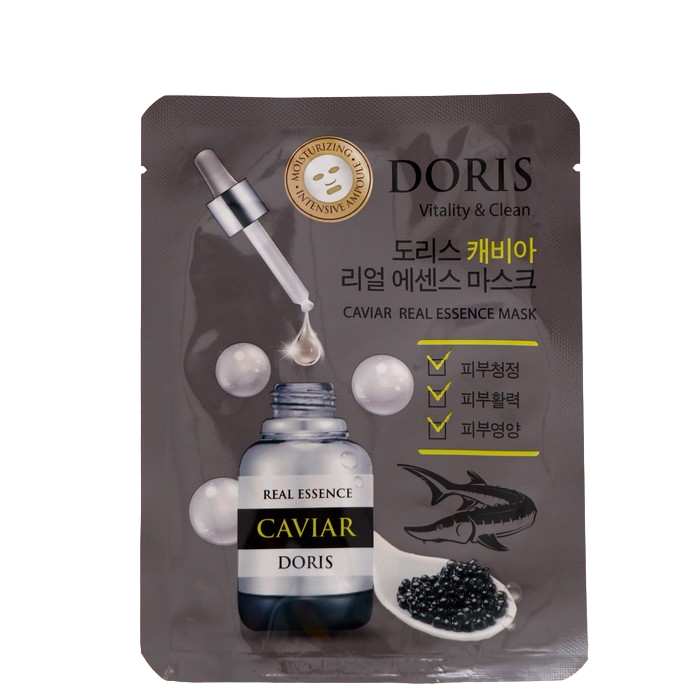 

Маска "DORIS" "CAVIAR REAL ESSENCE MASK" для лица, тканевая, 25 мл