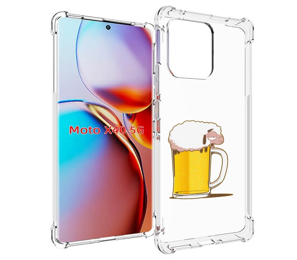

Чехол MyPads кружка пива для Motorola Moto X40, Прозрачный, Tocco