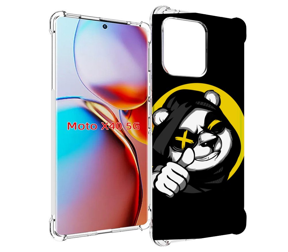 

Чехол MyPads крутая пандочка ок для Motorola Moto X40, Прозрачный, Tocco