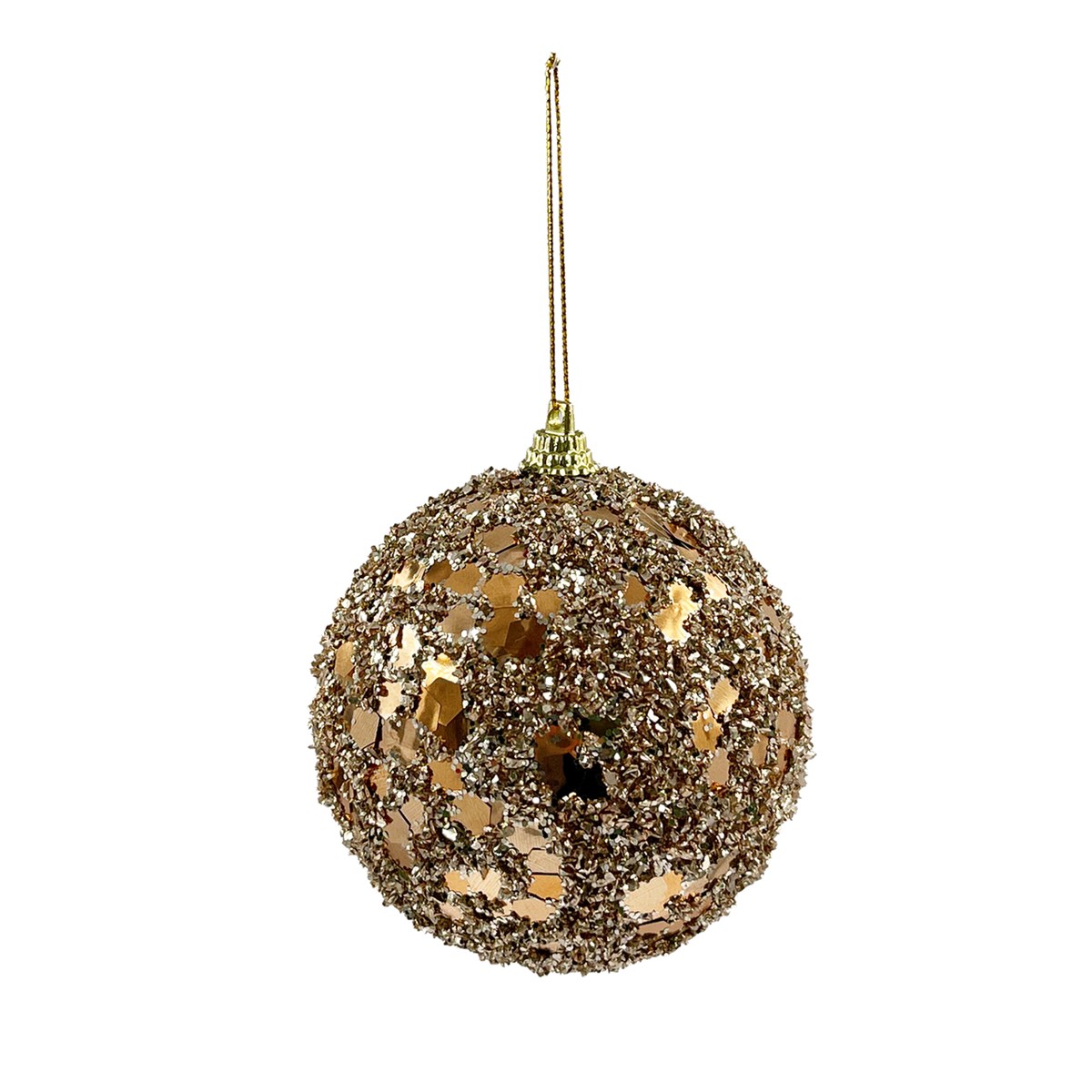 Шар на ель Christmas DeLuxe Конфетти 1 шт. золотистый