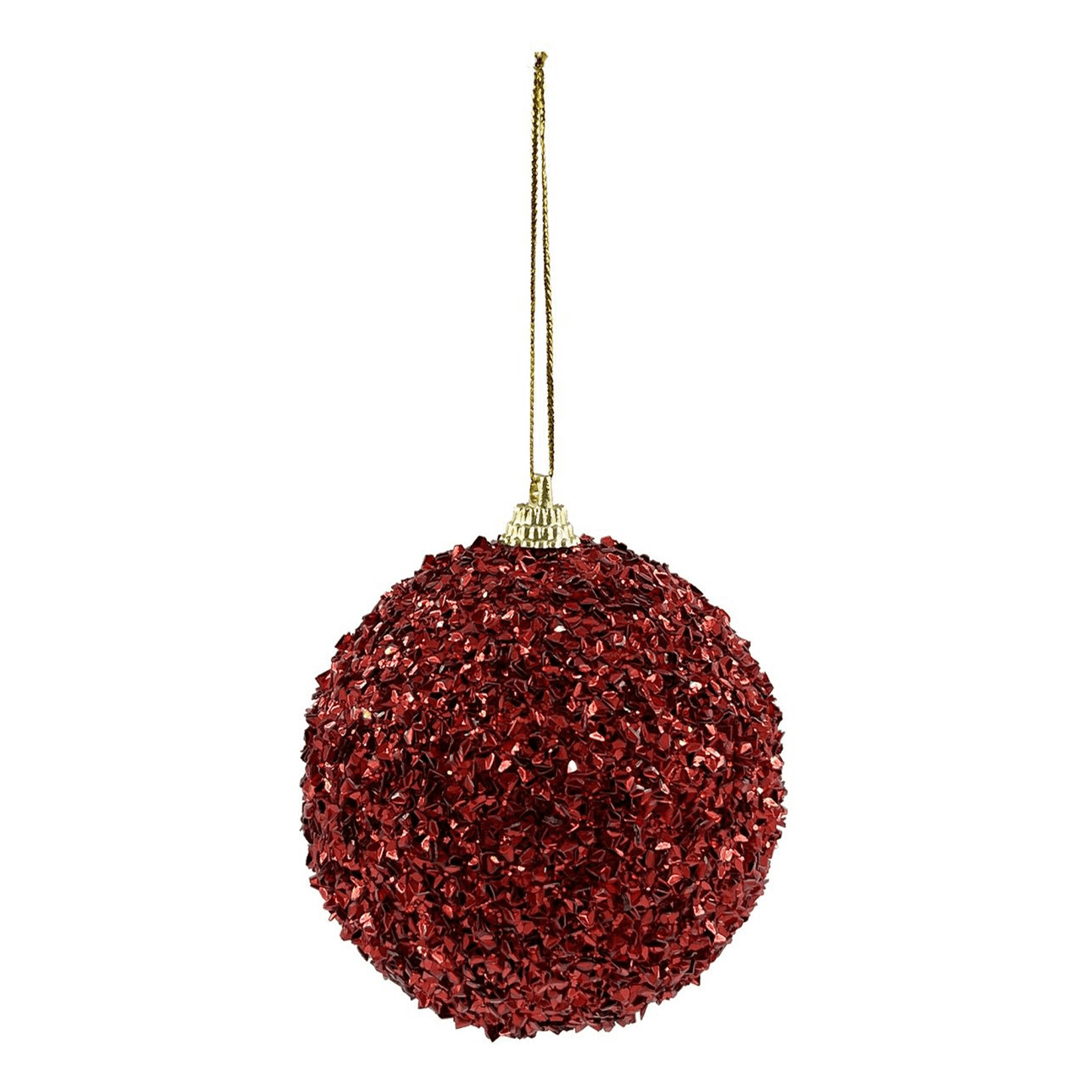 Шар на ель Christmas DeLuxe 10 см 1 шт красный 49₽