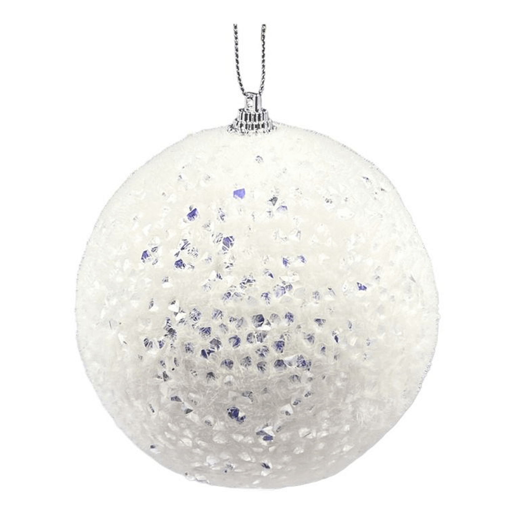 Шар на ель Christmas DeLuxe 10 см 1 шт серебристый 49₽