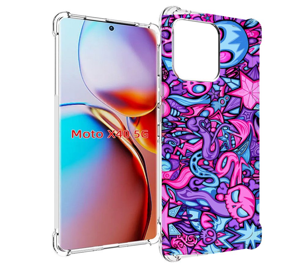 

Чехол MyPads крутой-паттерн для Motorola Moto X40, Прозрачный, Tocco