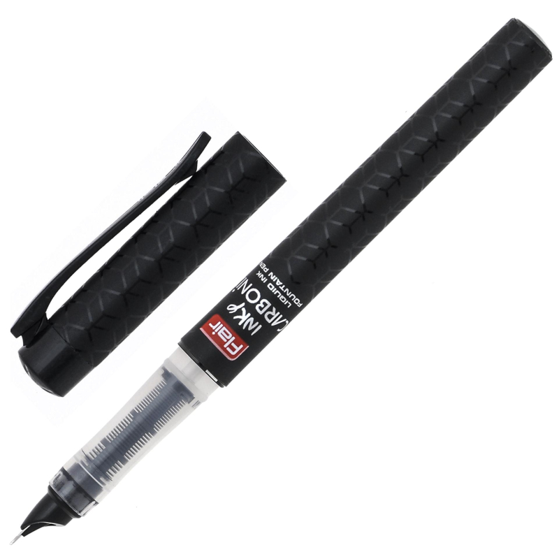Набор ручка перьевая Flair CARBONIX INKY синяя +2 картр.XL блист F-1365 BL