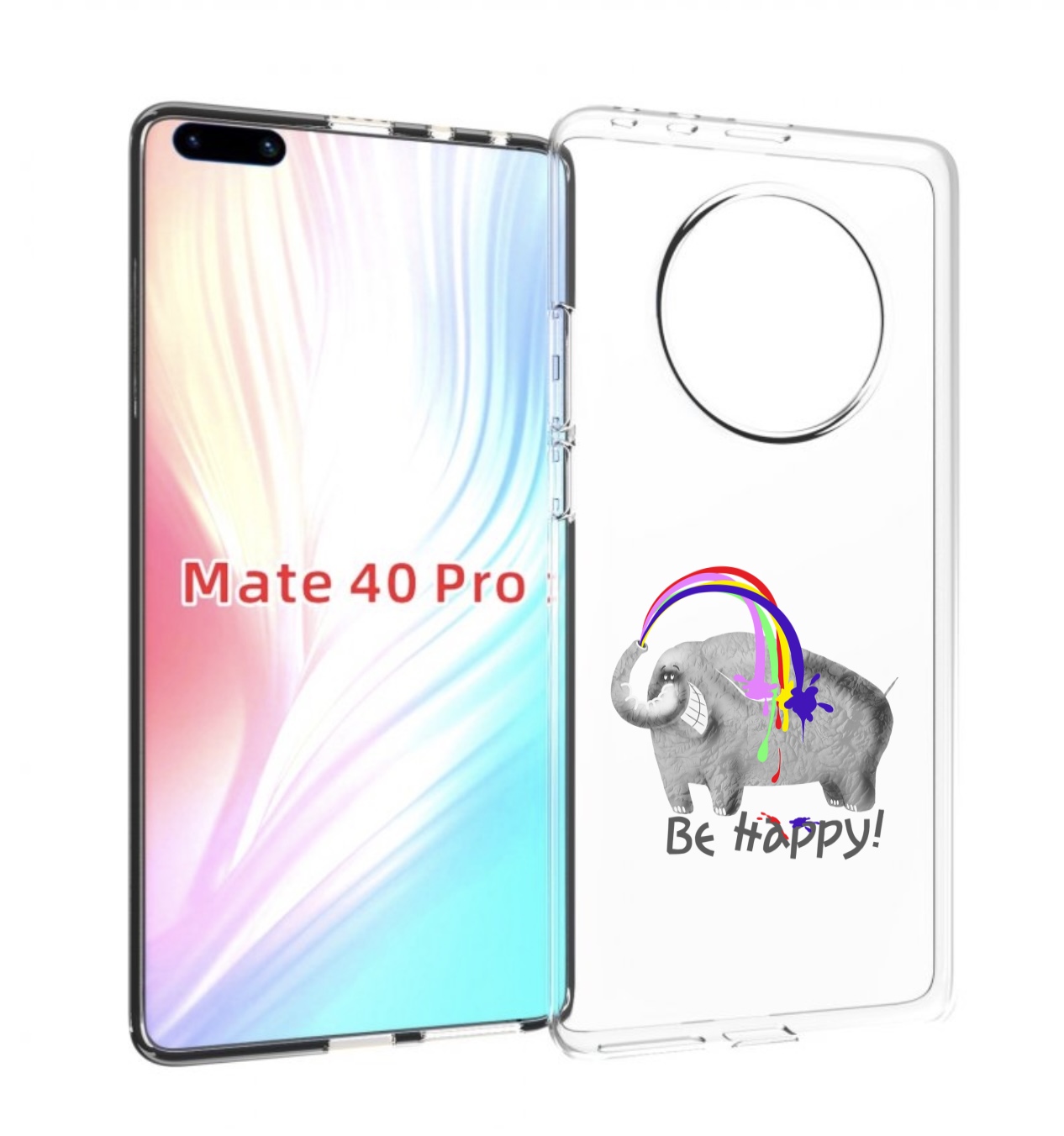 

Чехол MyPads счастливый слон для Huawei Mate 40 Pro (NOH-NX9), Прозрачный, Tocco