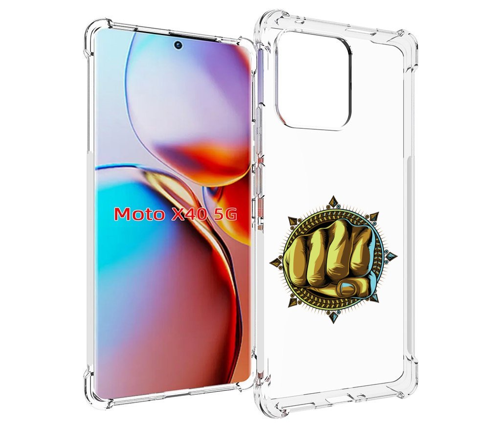 

Чехол MyPads кулак для Motorola Moto X40, Прозрачный, Tocco