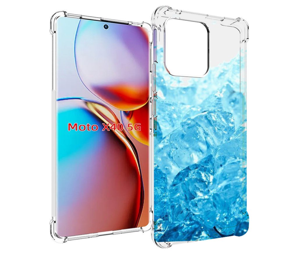 

Чехол MyPads кусочки-льда для Motorola Moto X40, Прозрачный, Tocco