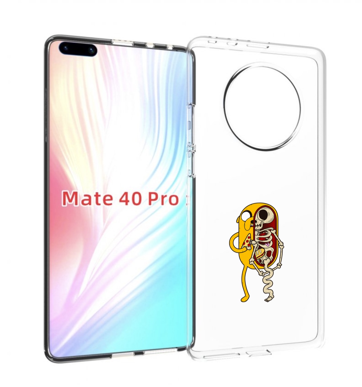 

Чехол MyPads Джейк скелет для Huawei Mate 40 Pro (NOH-NX9), Прозрачный, Tocco